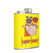 Flasques Eating is my superpower red cloak pug comic style (Droite)
