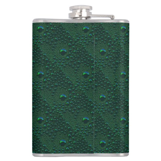 Flasques Eau sur métal vert (Dos)