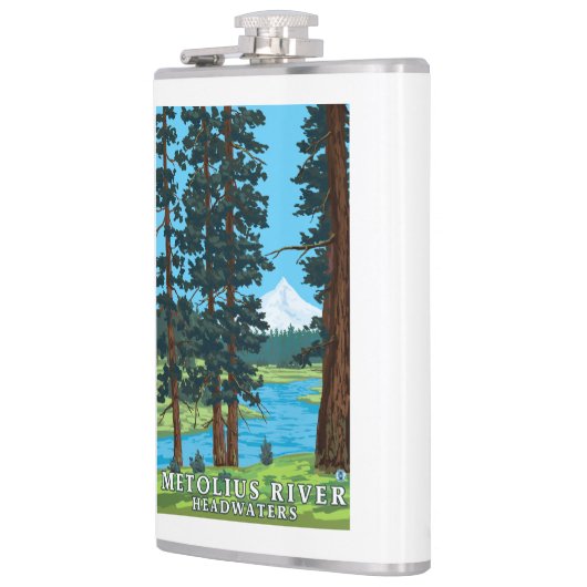 Flasques Eaux de plus près de la source de rivière de (Gauche)