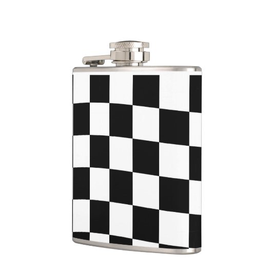 Flasques Échecs à damiers à damiers motif noir et blanc (Gauche)