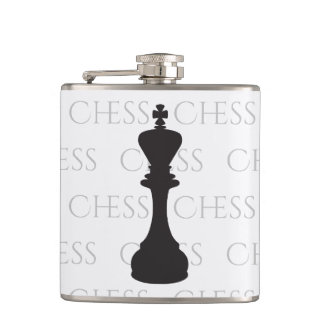 Flasques Échecs King Classic Pièce moderne Noir, Blanc