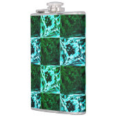 Flasques Échecs ou cyan vert et bleu ciel, avec rectangle (Gauche)