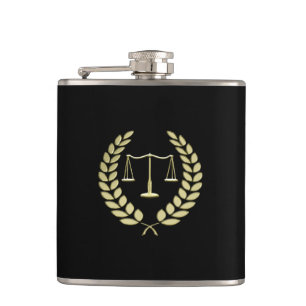 Flasques Échelle de justice Gold