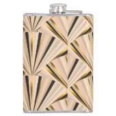 Flasques Echelles Art Déco : Glamour d'or géométrique (Dos)