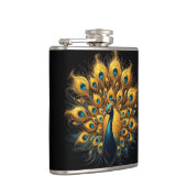 Flasques Écran Majestueux Peacock Bleu Et Or (Droite)