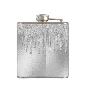 Flasques Écriture cursive à monogramme avec paillettes arge (Dos)