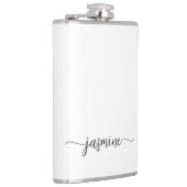 Flasques Écriture de nom à monogramme blanc girly minimalis (Droite)