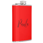 Flasques Écriture manuscrite Nom élégant Couleur rouge Plai (Droite)