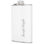 Flasques Écriture minimaliste professionnelle gris blanc (Gauche)