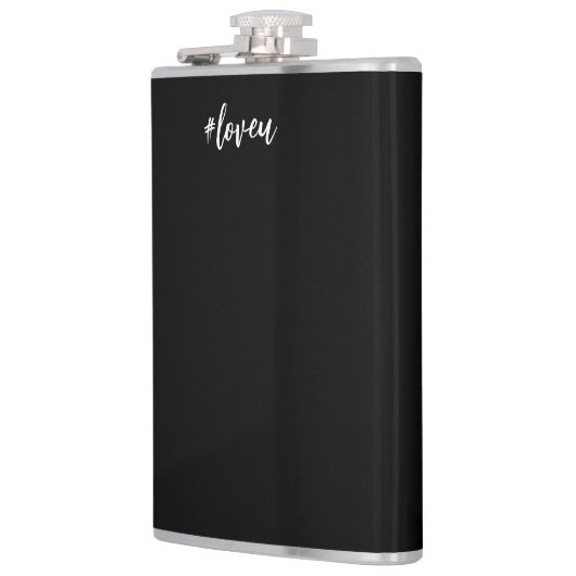 Flasques Écriture noir et blanc chic (Gauche)