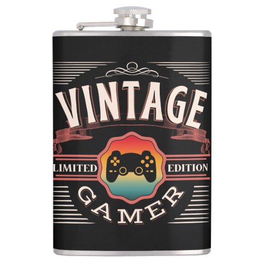 FLASQUES ÉDITION LIMITÉE VINTAGE GAMER (Devant)