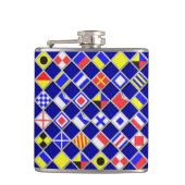 Flasques Effet 3D À damiers Nautique Drapeaux Motif (Devant)