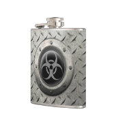 Flasques Effet industriel gris et noir d'acier de Biohazard (Gauche)