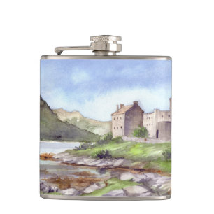 Flasques Eilean Donan Castle Watercolor Painting