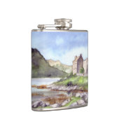 Flasques Eilean Donan Castle Watercolor Painting (Droite)