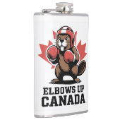 Flasques Elbows Up Canada | Cadeau Quirky Canadian Pride (Droite)
