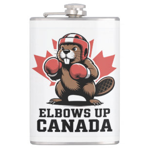 Flasques Elbows Up Canada Cadeau Quirky Canadian Pride