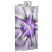 Flasques Élégance florale Art fractal violet abstrait moder (Droite)