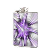 Flasques Élégance florale Art fractal violet abstrait moder (Gauche)