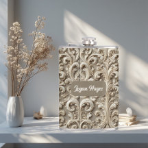 Élégance Vintage Grandeur Boucle Baroque Crème Dou