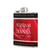 Flasques Élégant 15e 26e 36e anniversaire de Mariage Rose (Gauche)