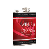 Flasques Élégant 15e 26e 36e anniversaire de Mariage Rose (Droite)