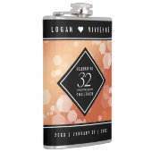 Flasques Élégant 32ème anniversaire de Mariage de bronze (Droite)