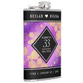 Flasques Élégant 33e anniversaire du Mariage Améthyste (Droite)