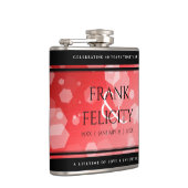 Flasques Élégant 40ème 80ème anniversaire de Ruby Mariage (Droite)