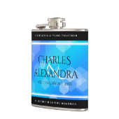 Flasques Élégant 41ème anniversaire Mariage de Topaz Bleu (Gauche)