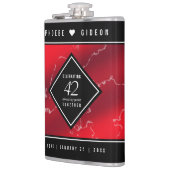 Flasques Élégant 42e anniversaire du Mariage Jasper (Gauche)