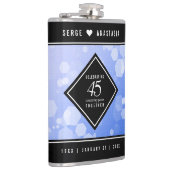 Flasques Élégant 45e anniversaire de Mariage Sapphire (Droite)