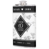 Flasques Élégant 60e anniversaire de Mariage de diamant (Gauche)