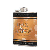 Flasques Élégant 7e 22e 49e anniversaire de Mariage de cuiv (Gauche)