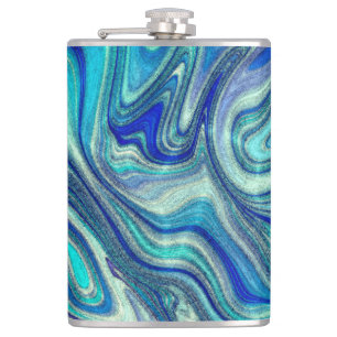 Flasques Elégant Aquamarine Paua Rainbow Shell inspiré