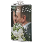 Flasques Élégant baiser vert enregistrer la date (Gauche)