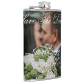 Flasques Élégant baiser vert enregistrer la date (Droite)