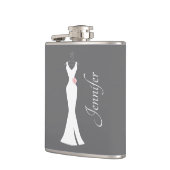 Flasques Elégant blanc sur gris - Design simple et élégant (Gauche)