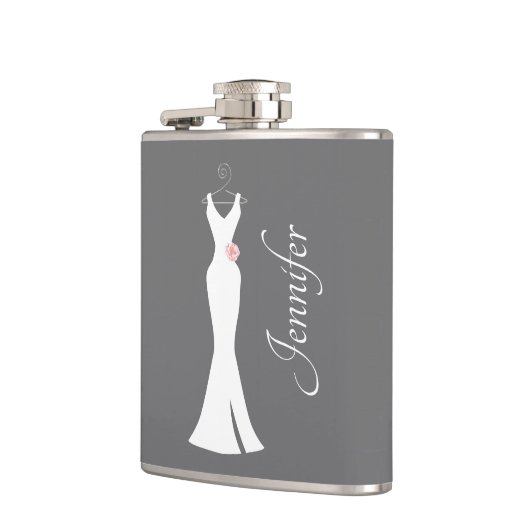 Flasques Elégant blanc sur gris - Design simple et élégant (Gauche)