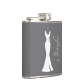 Flasques Elégant blanc sur gris - Design simple et élégant (Droite)