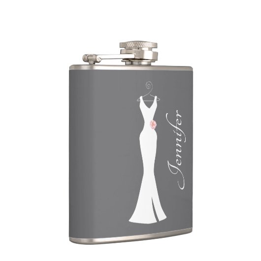 Flasques Elégant blanc sur gris - Design simple et élégant (Droite)