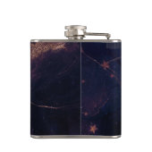 Flasques Élégant Boho foncé violet Rose Gold Groomsmen (Dos)