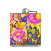 Flasques Elégant boho retro aquarelle de tournesol champs (Dos)