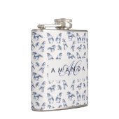 Flasques Élégant Cheval Bleu Monogramme Cadeaux Initiaux (Droite)