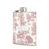 Flasques Elégant Chic Girly Pink Horses Nom de l'outil (Gauche)