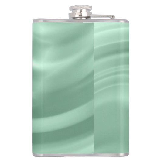 Flasques Élégant Chic Turquoise Swirl Monogramme initial él (Dos)