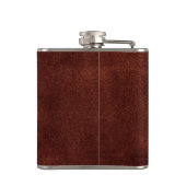 Flasques Elégant design en cuir Brown Monogramme argent (Dos)
