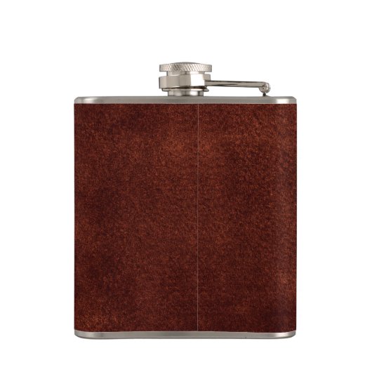 Flasques Elégant design en cuir Brown Monogramme argent (Dos)