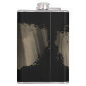 Flasques Élégant Faux Gold Stroke Monogramme Noir (Dos)