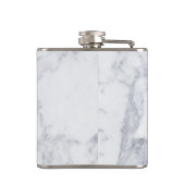 Flasques élégant faux rose or blanc marbre bridesmaid (Dos)